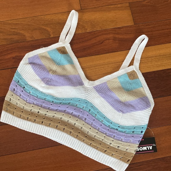 Crochet Tank Top size Medium knit top festival - Picture 1 of 11
